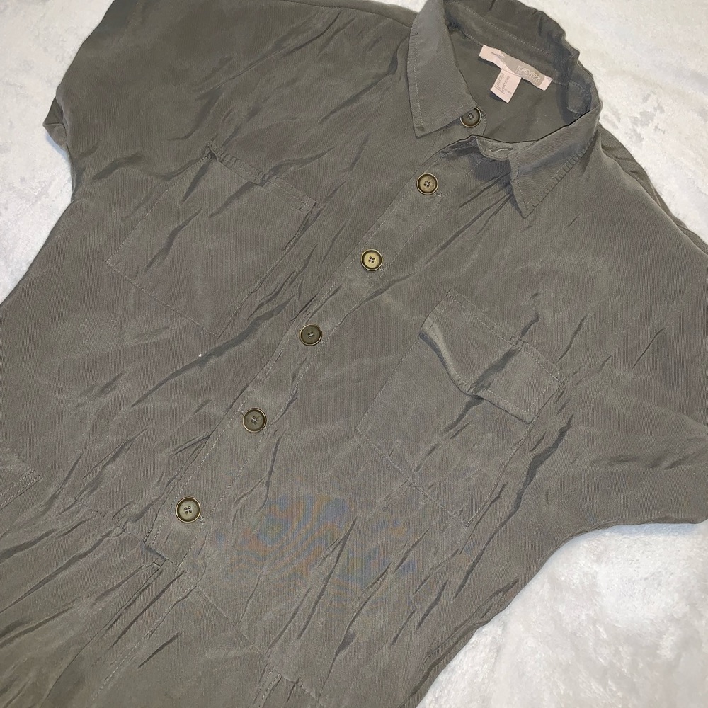 F21 Army Green Jumpsuit